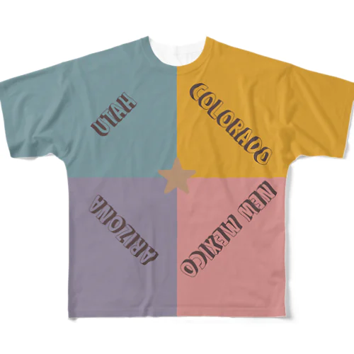 フォーコーナーズ All-Over Print T-Shirt