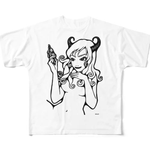 セクシーなうしちゃん All-Over Print T-Shirt