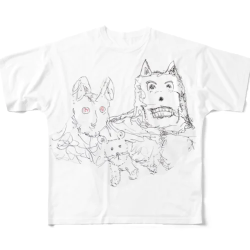 犬？ フルグラフィックTシャツ