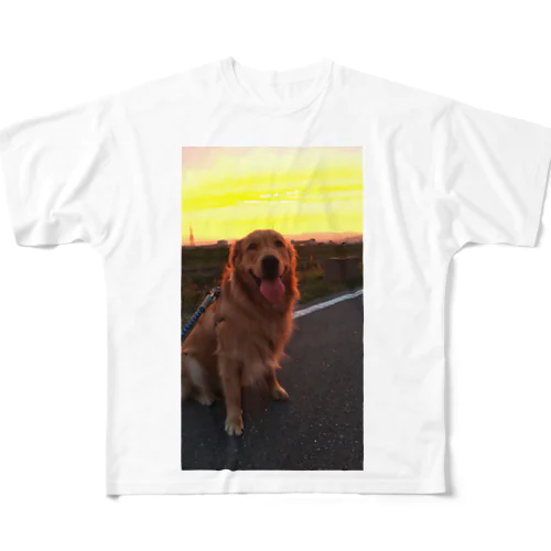 ゴル：ケン：夕焼け All-Over Print T-Shirt