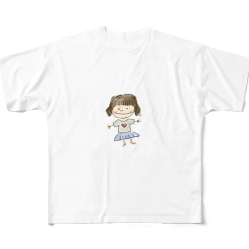 ショートカット少女 All-Over Print T-Shirt