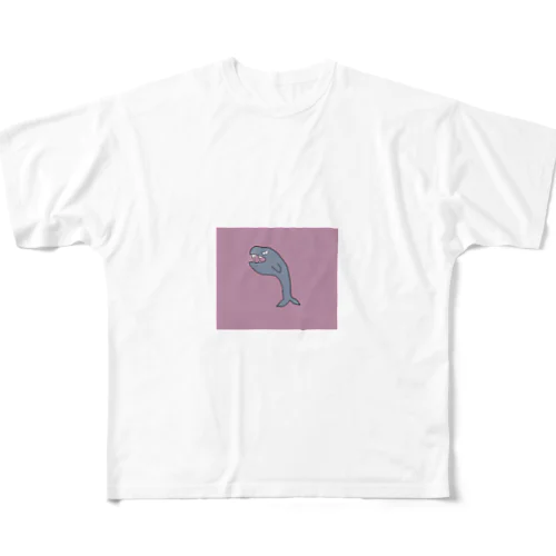 ゆるいサメ フルグラフィックTシャツ