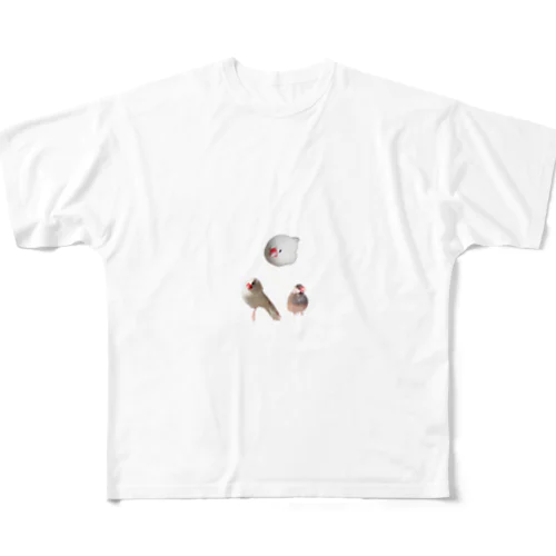 文鳥さんシリーズ フルグラフィックTシャツ