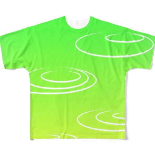 波紋〜緑〜 フルグラフィックTシャツ