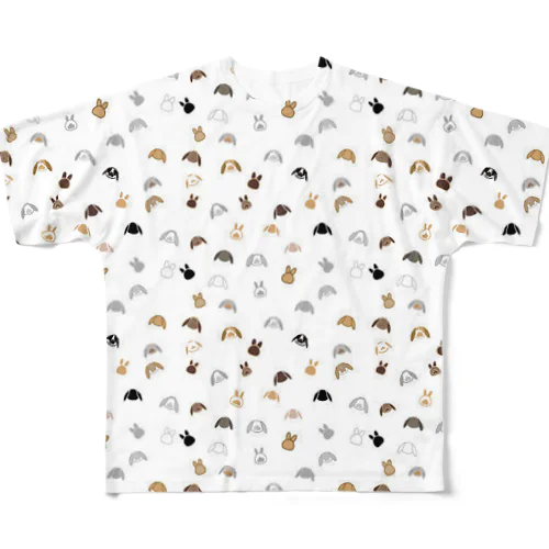 うさぎフレンド All-Over Print T-Shirt
