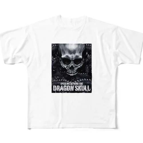 ドラゴンスカルTシャツ All-Over Print T-Shirt