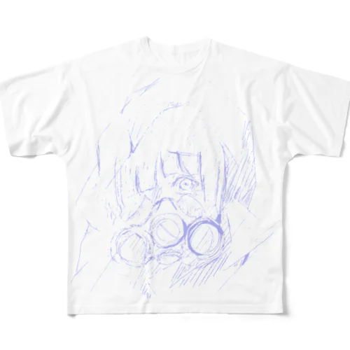 ガスマスク フルグラフィックTシャツ