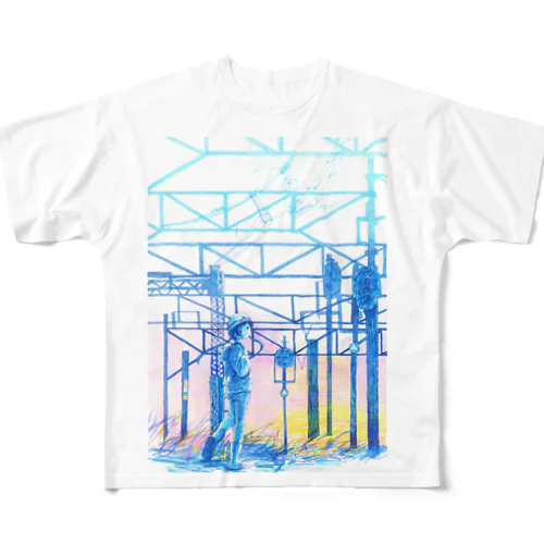 矢ヶ崎第一閉そく信号機(碓氷線) All-Over Print T-Shirt