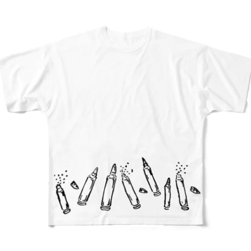 control:bullet white All-Over Print T-Shirt