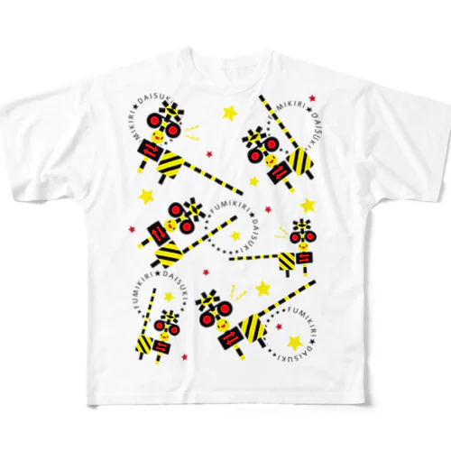 踏み切りちりばめ All-Over Print T-Shirt