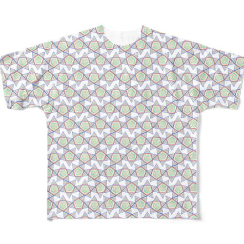 健忘救星！KUFUKUスーパーペンタグラム All-Over Print T-Shirt