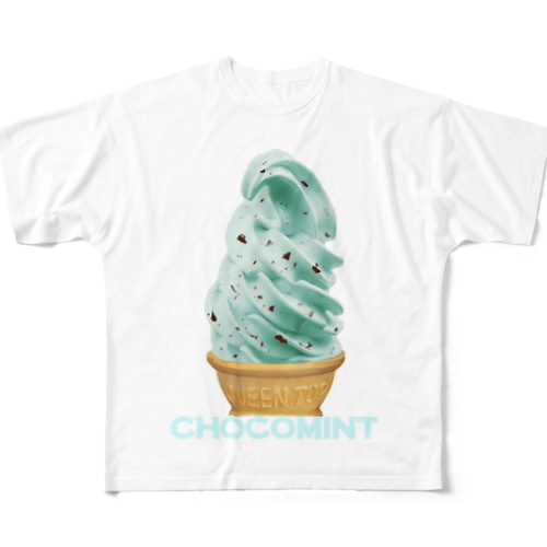 チョコミントソフト All-Over Print T-Shirt