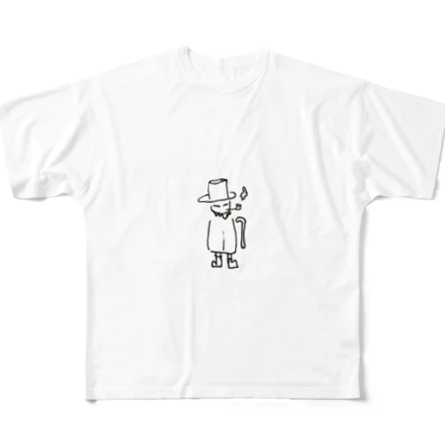 珈琲紳士 フルグラフィックTシャツ