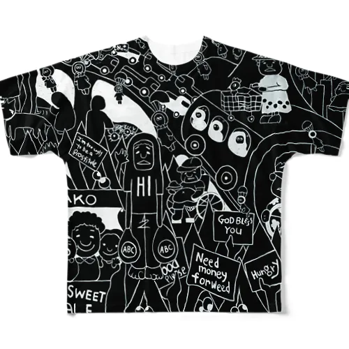 Home Sweet Hale ＜Dark Hawaii＞ All-Over Print T-Shirt