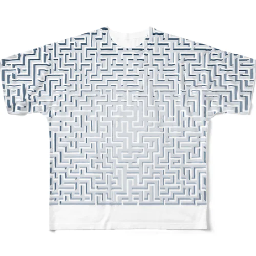 立体的な迷路のデザイン All-Over Print T-Shirt