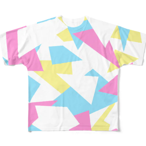 カラフル All-Over Print T-Shirt