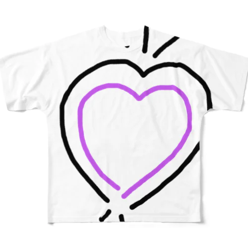 ChumChoms heart2 フルグラフィックTシャツ