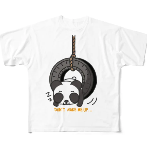 おこさないでねB　ズレぱんだちゃんのDON'T WAKE ME UP... フルグラフィックTシャツ