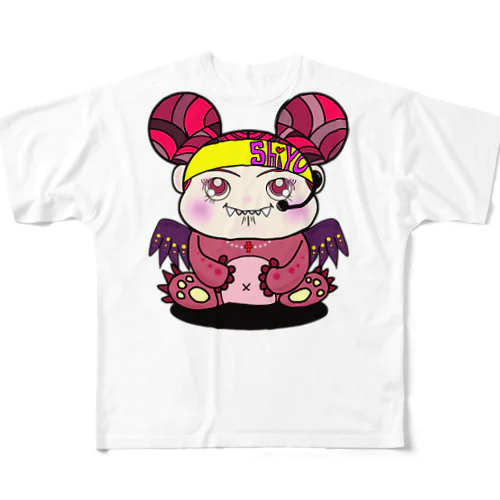 下唇カミモンスター All-Over Print T-Shirt