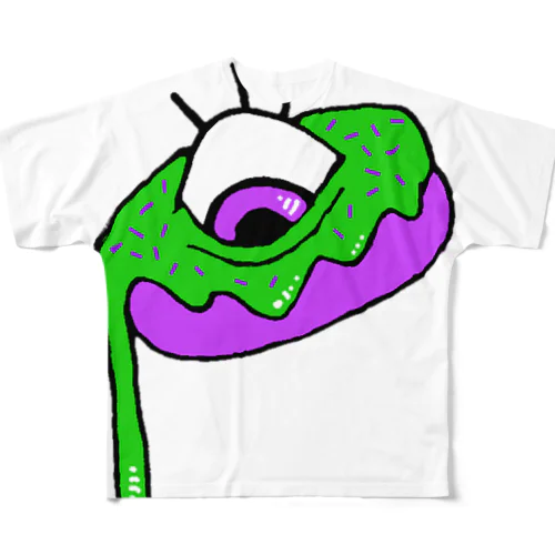 【psychodoughnuts】ロゴマーク フルグラフィックTシャツ