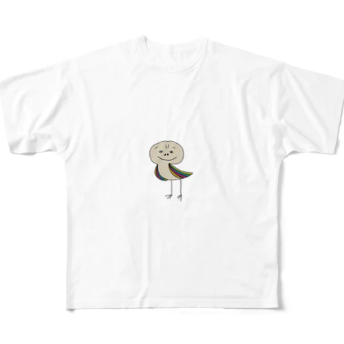 カラフル羽付き小鳥ちゃん All-Over Print T-Shirt