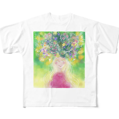 お花の子 フルグラフィックTシャツ