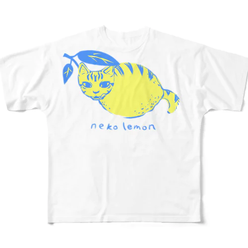 ねこレモン All-Over Print T-Shirt