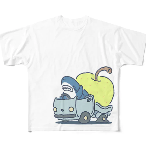 巨大梨を収穫したサメ All-Over Print T-Shirt