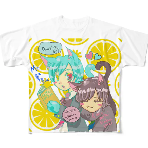 チョコとミント子猫ちゃん♪ All-Over Print T-Shirt