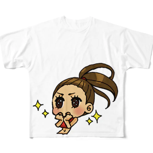 キラキラお目目 All-Over Print T-Shirt