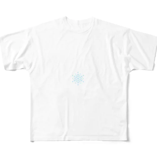 雪の結晶 フルグラフィックTシャツ