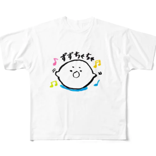 躍る道産子あざらしくん フルグラフィックTシャツ