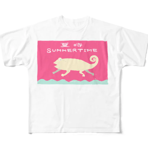 カメレオン（波打ち際） All-Over Print T-Shirt