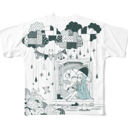 梅雨 フルグラフィックTシャツ