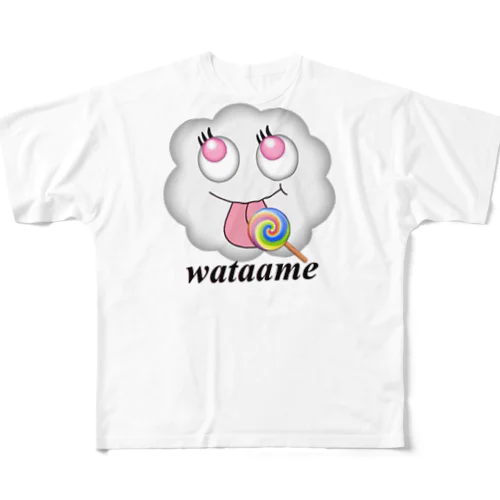 わたあめ専用グッツだよ〜🍬☁️☁️☁️☁️ フルグラフィックTシャツ