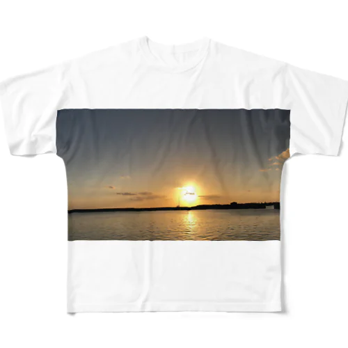 沖縄の夕陽 フルグラフィックTシャツ