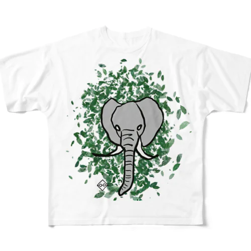 Cool Elephant Safari フルグラフィックTシャツ