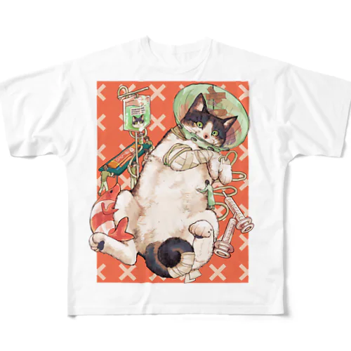 猫Tシャツ フルグラフィックTシャツ