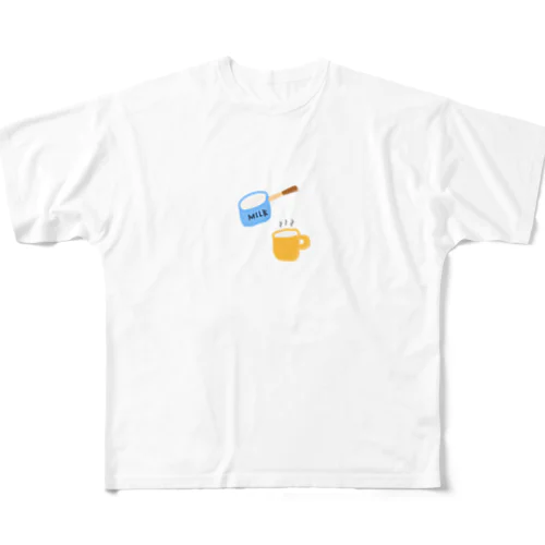 ホットミルク All-Over Print T-Shirt