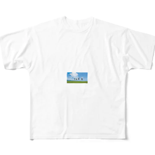 青空に向かってジャンプ All-Over Print T-Shirt
