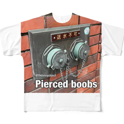 Pierced boobs フルグラフィックTシャツ