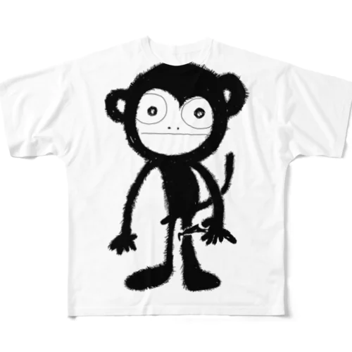 ビビビモンキーくん フルグラフィックTシャツ