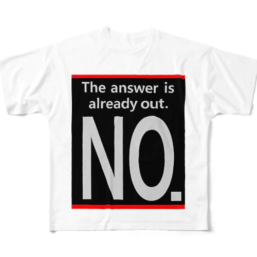 White The answer is NO on the Red line.  フルグラフィックTシャツ