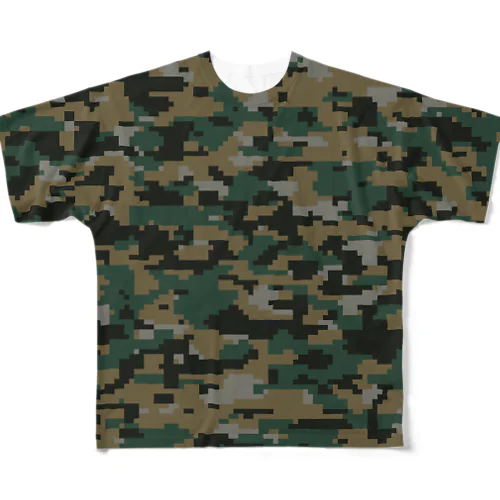 海兵隊MARPAT風デジタル迷彩 フルグラフィックTシャツ