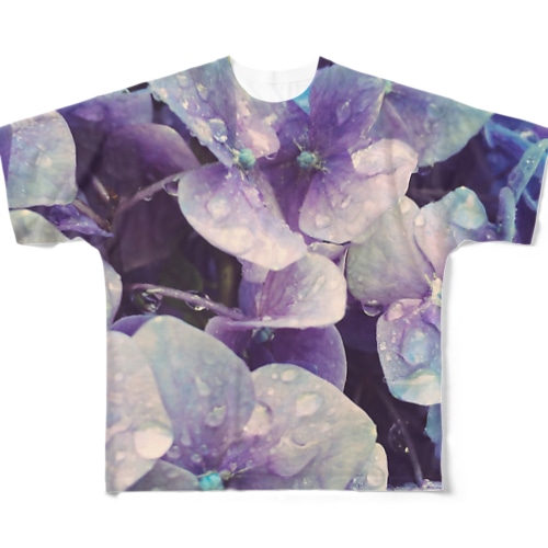 6月と紫陽花 All-Over Print T-Shirt