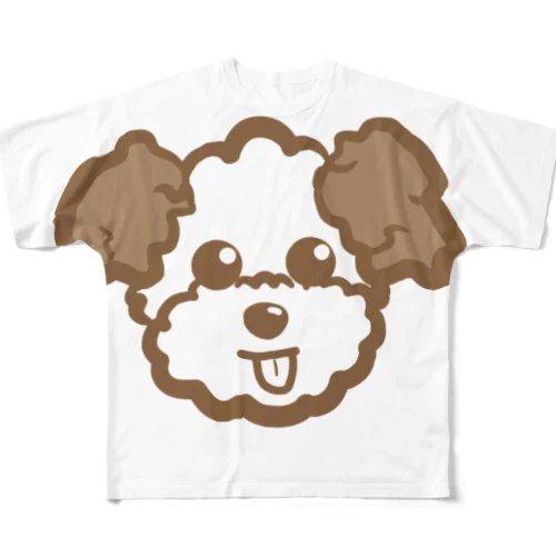 トイプードル　ぶんちゃん(Karaage Bro.) フルグラフィックTシャツ