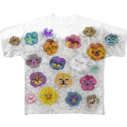 Pansies フルグラフィックTシャツ