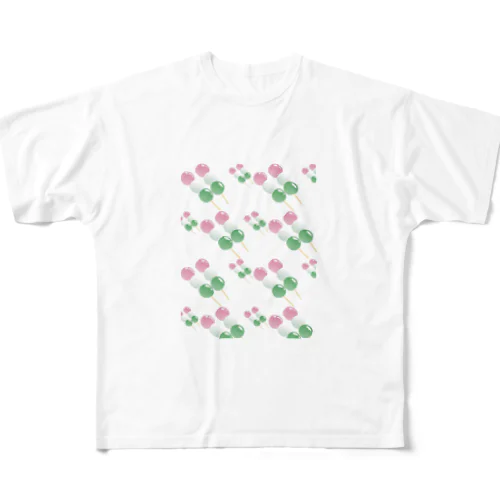 三色団子尽くし All-Over Print T-Shirt