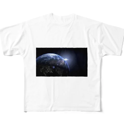 地球 フルグラフィックTシャツ