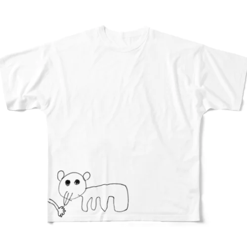 やぶさかさんの描いた犬 All-Over Print T-Shirt